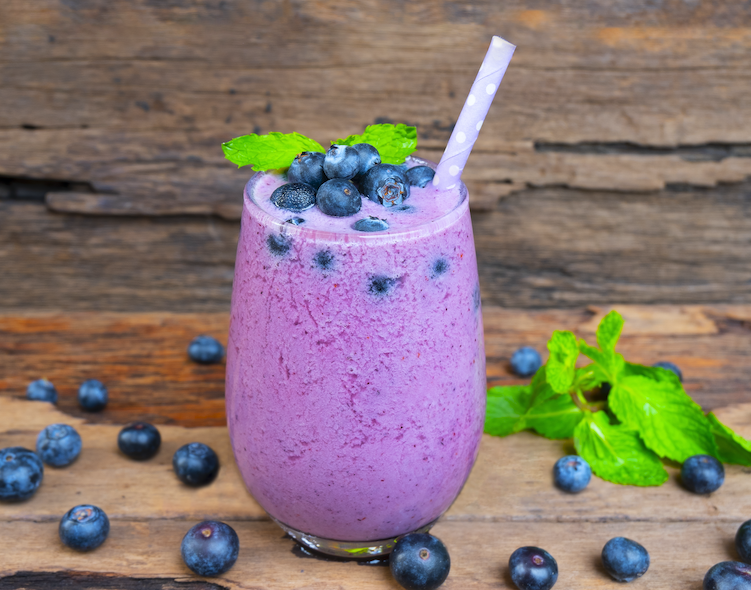 fitness over 40 blueberry milkshake